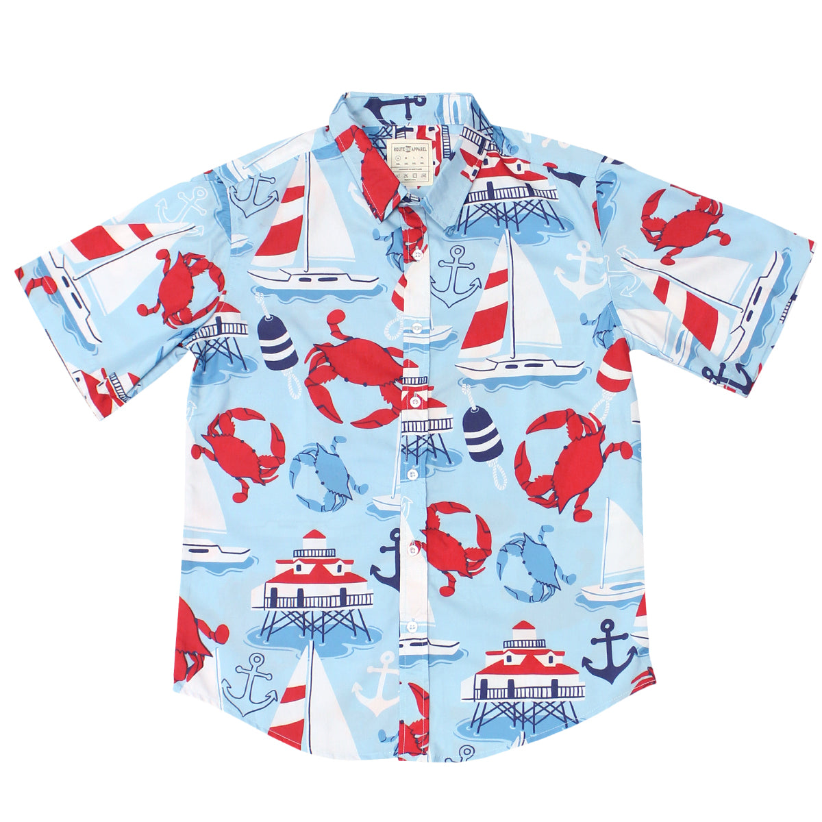 Captain of the Crabby Seas / Hawaiian Shirt - Route One Apparel