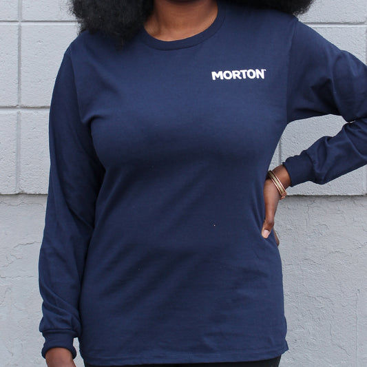 Morton Salt Comic Strip (Navy) / Long Sleeve Shirt - Route One Apparel