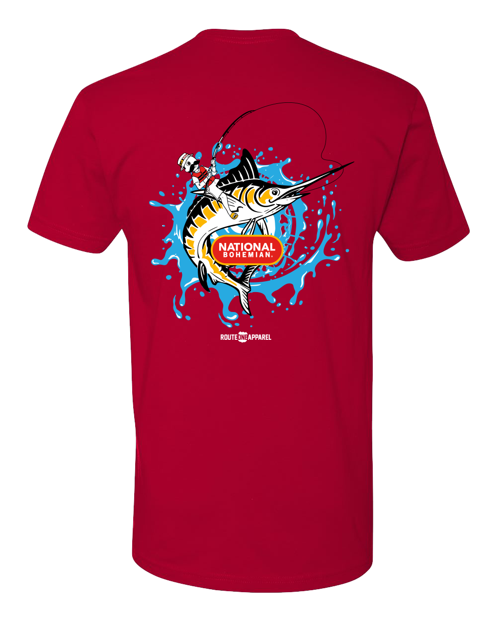 *PRE-ORDER* Boh Riding White Marlin (Red) / Shirt - Route One Apparel