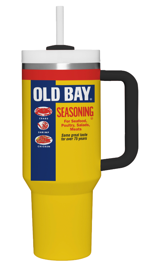 BACK-ORDER* OLD BAY / 40 oz Tumbler with Handle (Estimated Ship Date:  02/20)
