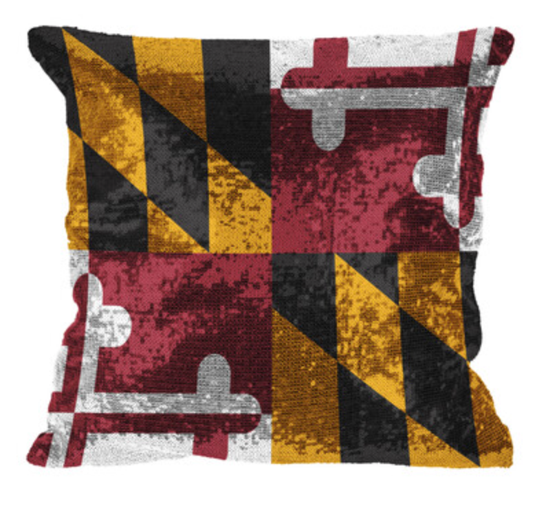 Sequin Maryland Flag / Throw Pillow - Route One Apparel