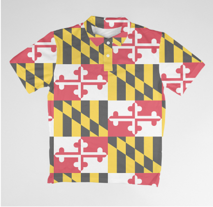 Maryland Flag / Golf Polo - Route One Apparel