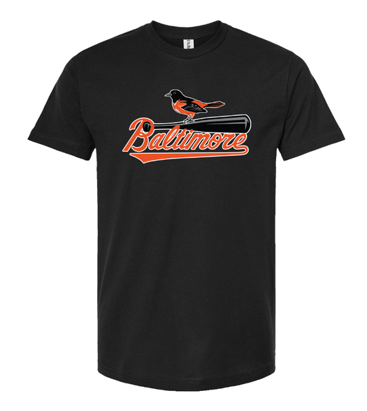 Baltimore Baseball Bat & Bird (Black) / Shirt - Route One Apparel