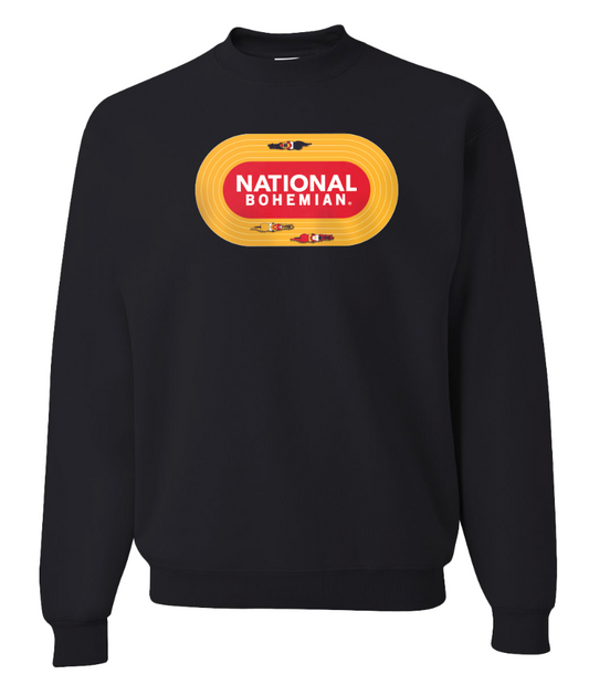 National Bohemian Racetrack (Black) / Crew Sweatshirt