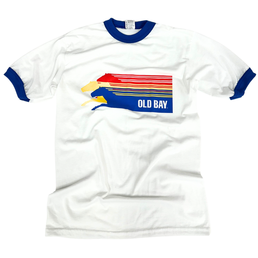OLD BAY Racehorses (White w/ Blue) / Ringer Shirt