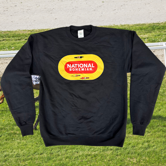 National Bohemian Racetrack (Black) / Crew Sweatshirt