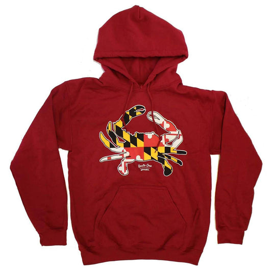 Maryland Full Flag Crab (Cardinal) / Hoodie - Route One Apparel