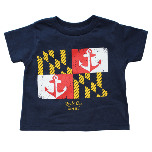 Maryland Nautical Flag (Navy) / *Toddler* Shirt - Route One Apparel