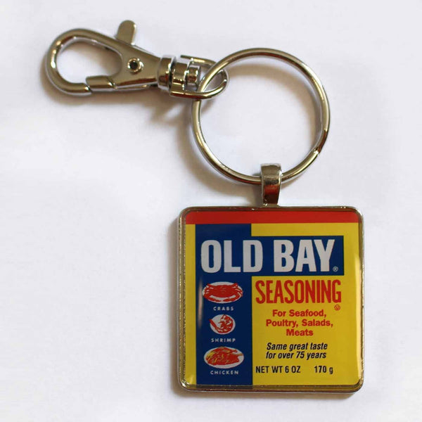 Old Bay Can Metal Key Ring Keychain - CycleServe Store