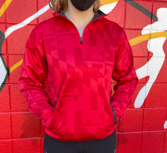 Maryland Flag (Red Monochrome) / Pullover - Route One Apparel
