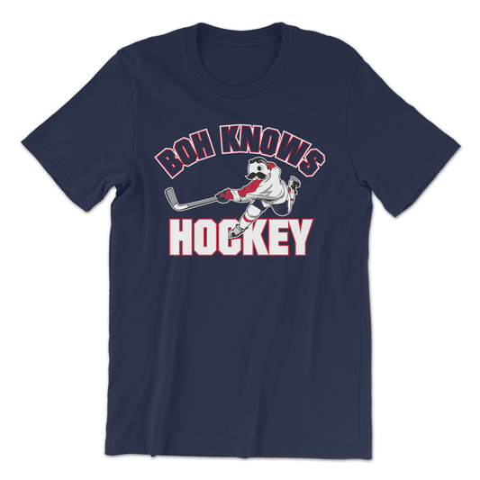 Boh Knows Hockey (Blue) / Shirt - Route One Apparel