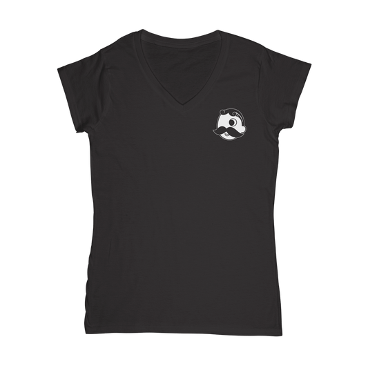 Brewer's Hill - National Bohemian Beer (Black) / Ladies V-Neck Shirt - Route One Apparel