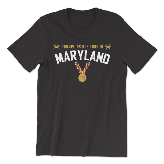 Champions Are Born in Maryland (Black) / *Youth* Shirt - Route One Apparel