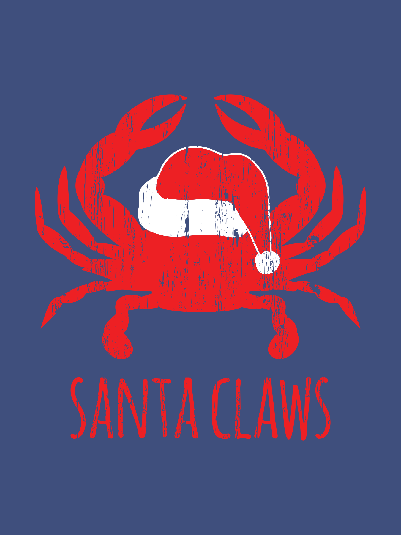 Santa Claws (Blue) / Christmas Card - Route One Apparel