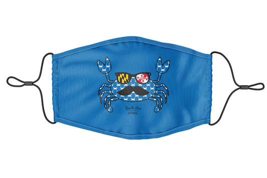 Fun Crab Disguise (Blue) / Youth Face Mask - Route One Apparel