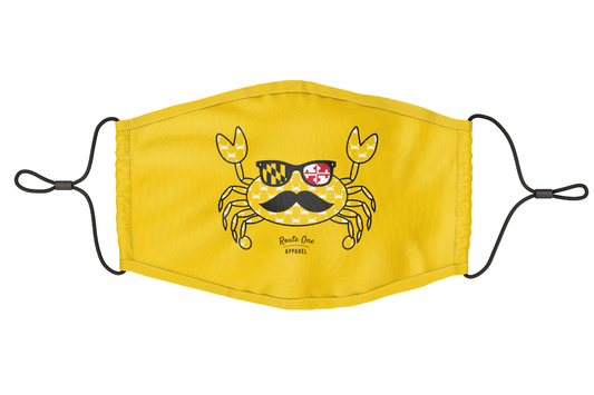 Fun Crab Disguise (Yellow) / Youth Face Mask - Route One Apparel