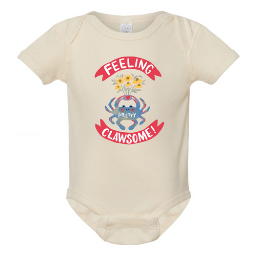 Feeling Pretty Clawsome (Natural) / Baby Onesie - Route One Apparel