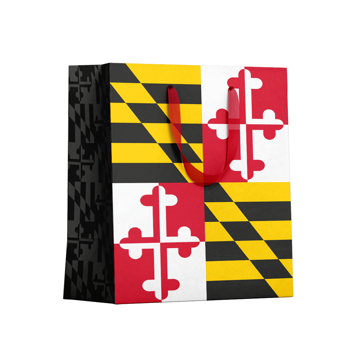 Greyscale Maryland Flag Color Sides / Gift Bag Pack