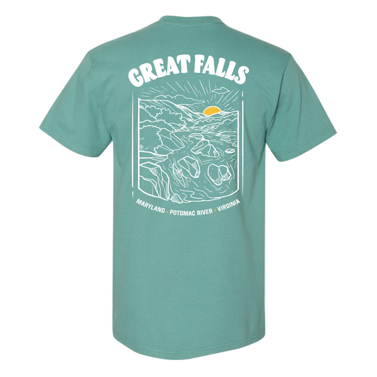 Take a Hike - Great Falls (Seafoam) / Shirt - Route One Apparel