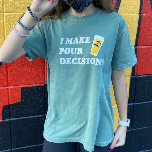 I Make Pour Decisions - Boh Beer (Light Green) / Shirt - Route One Apparel
