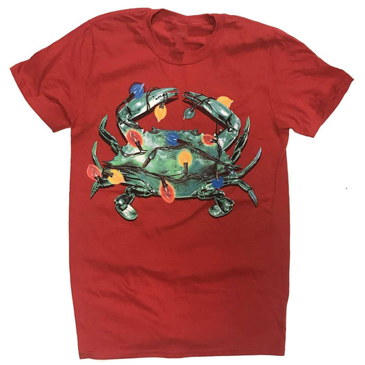 Christmas Lights Crab (Red) / Shirt - Route One Apparel