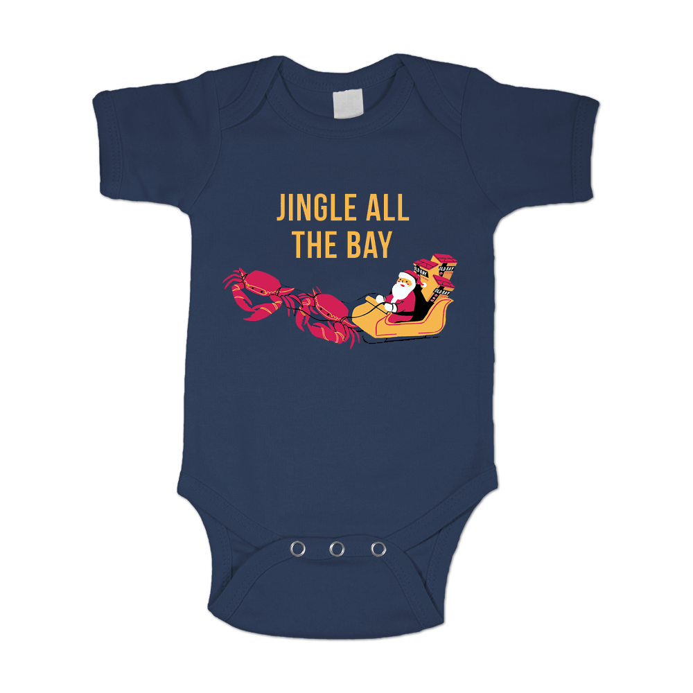 Jingle All the Bay (Navy) / Baby Onesie