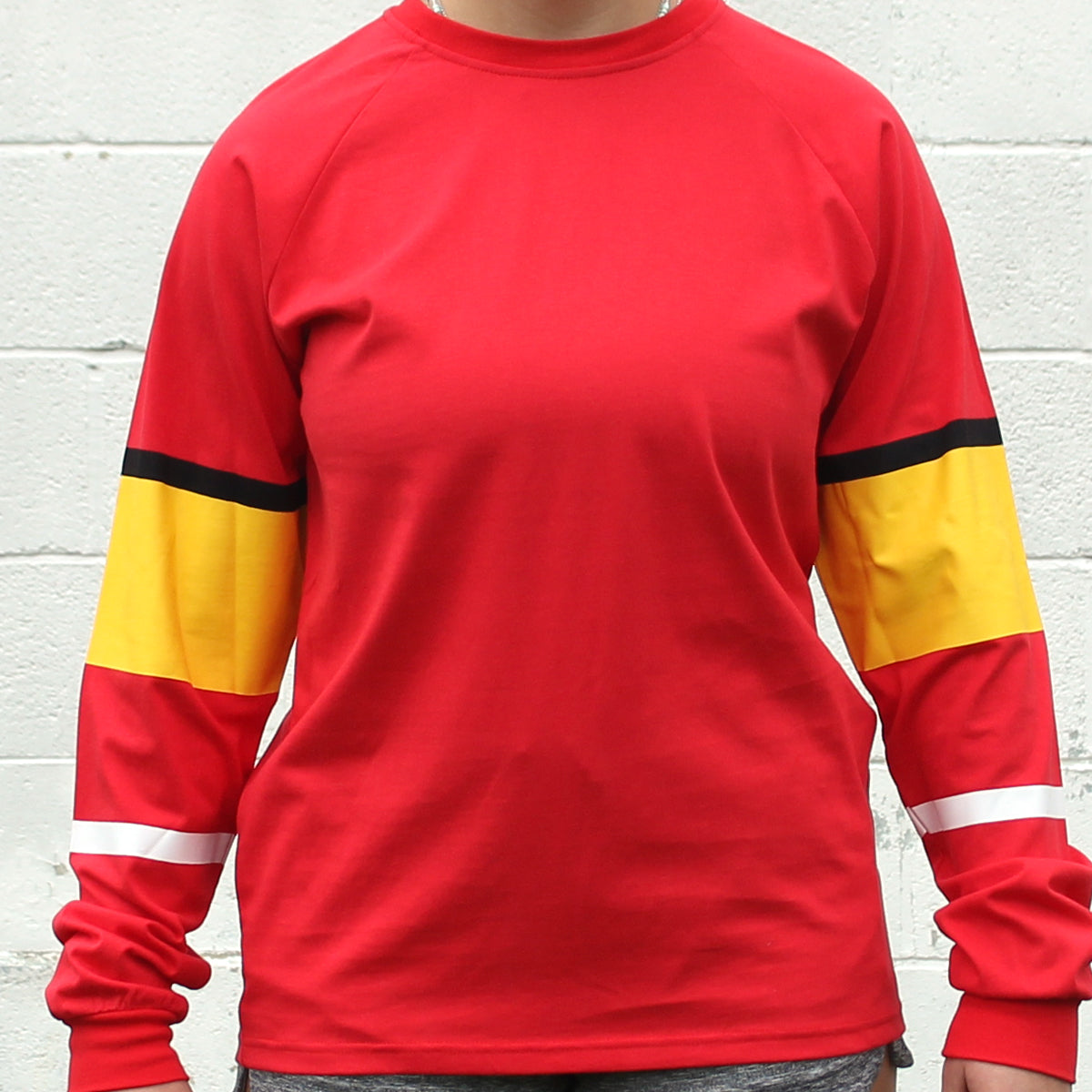 Maryland Stripes (Red) / Long Sleeve Shirt - Route One Apparel