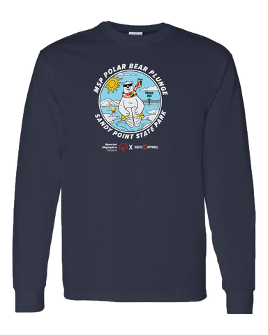 Official 2021 Polar Bear Plunge Milwaukee Light Blue Long Sleeve T-Shirt