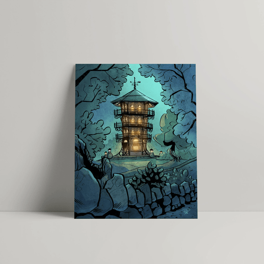 Patterson Park Pagoda (11"X14") / Art Print - Route One Apparel