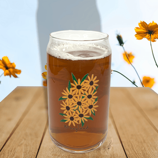 Black Eyed Susan Bouquet / Beer Glass - Route One Apparel