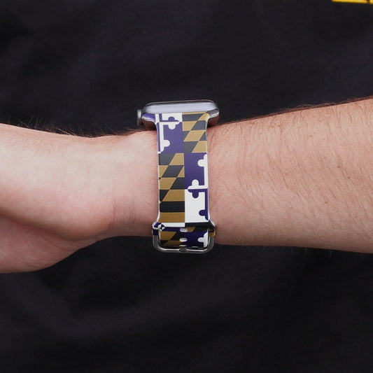 Purple & Gold Maryland Flag / Apple Watch Band - Route One Apparel