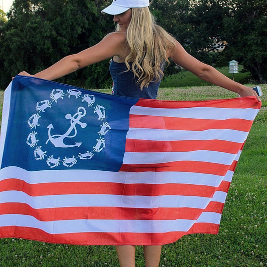 Crab & Anchor American / Flag - Route One Apparel