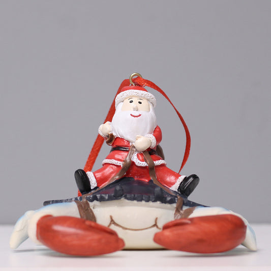 Santa on Crab / Ornament - Route One Apparel
