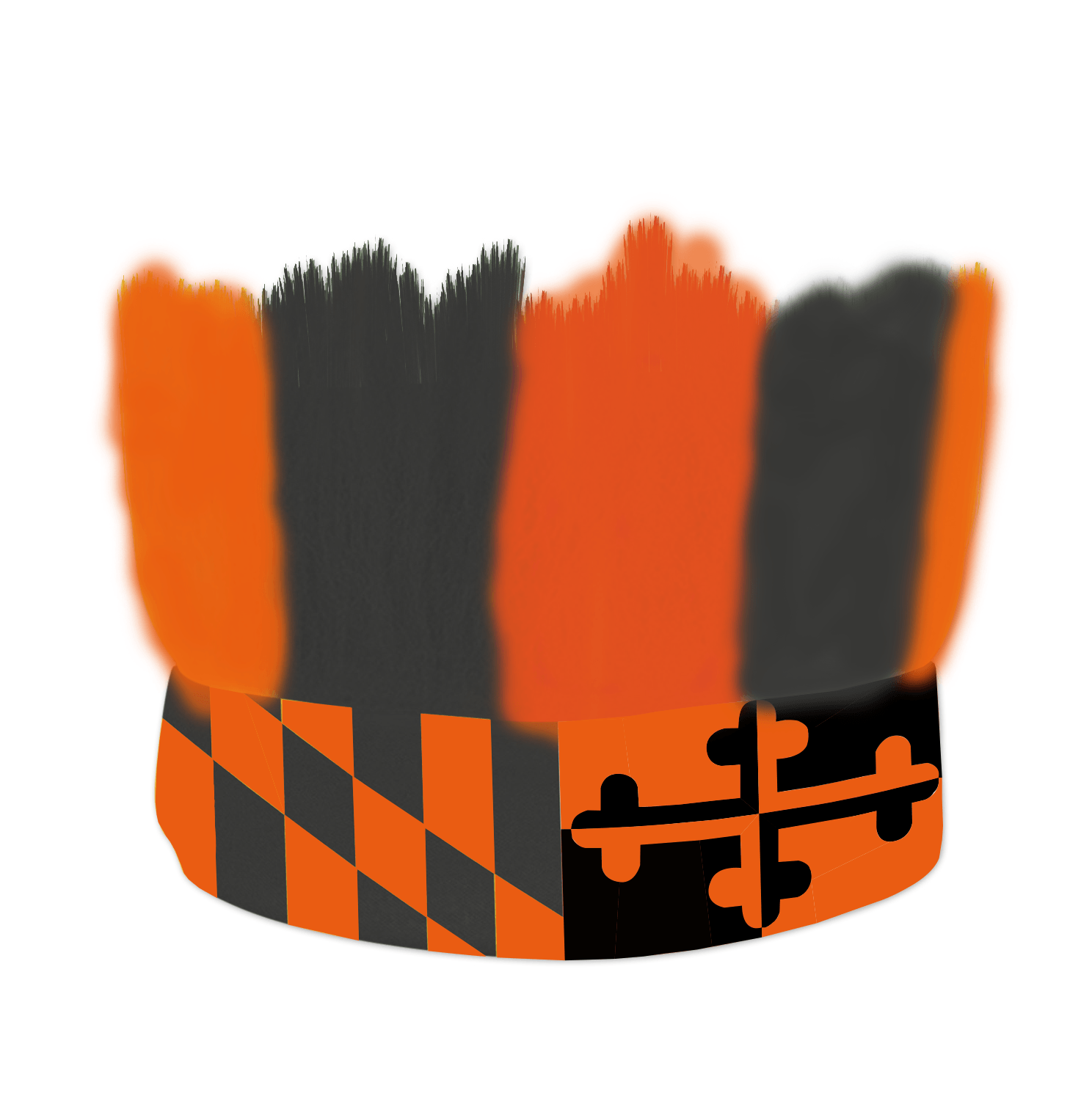 Orange & Black Maryland / Crazy Hair Headband - Route One Apparel