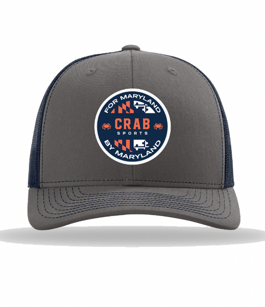 Crab Sports (Grey) / Trucker Hat - Route One Apparel