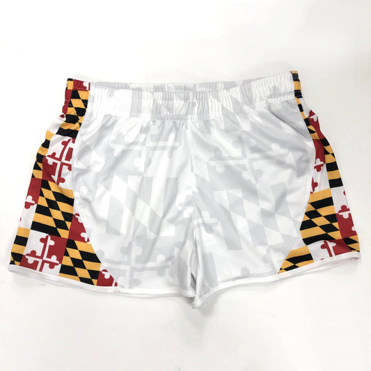 Maryland Flag Sides (Whitescale) / Running Shorts (Women) - Route One Apparel