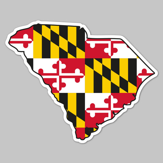 State of South Carolina w/ Maryland Flag / Sticker - Route One Apparel