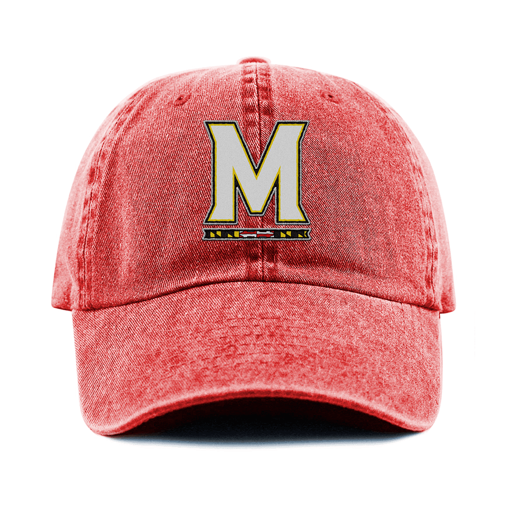 UMD "M" Logo (Red) / Baseball Hat - Route One Apparel