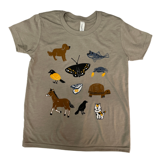 Maryland Animals (Heather Stone) / *Youth* Shirt - Route One Apparel