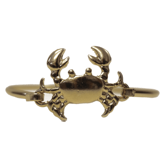 Maryland Crab Charm (Gold) / Bangle Bracelet - Route One Apparel