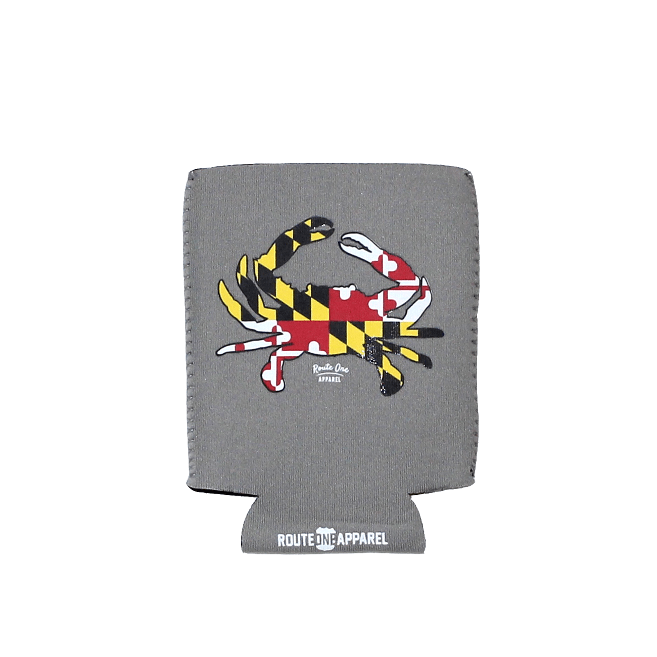 Maryland Full Flag Crab (Grey) / Can Cooler - Route One Apparel