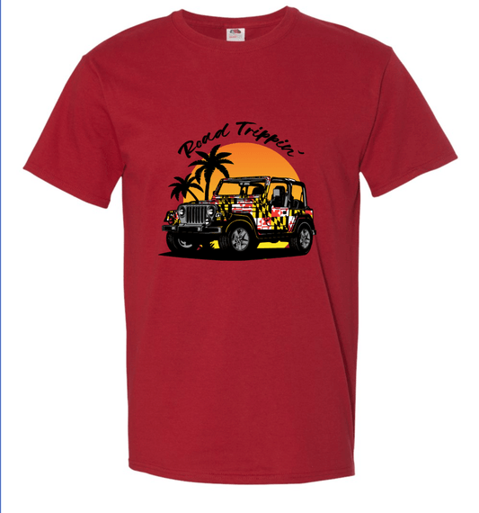 Maryland Jeep Road Trippin' (Crimson) / Shirt - Route One Apparel