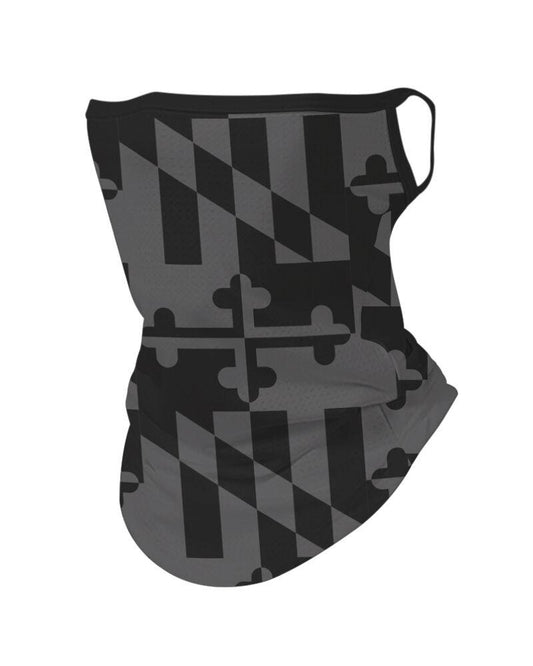 Greyscale Maryland Flag / Neck Gaiter with Ear Loops - Route One Apparel