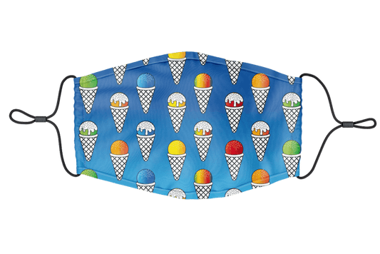 Snow Cones (Sky Blue) / Youth Face Mask - Route One Apparel