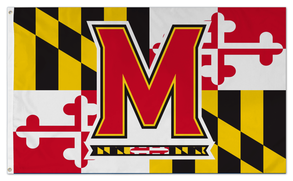 Horizontal Maryland Flag with UMD "M" Logo / Flag - Route One Apparel