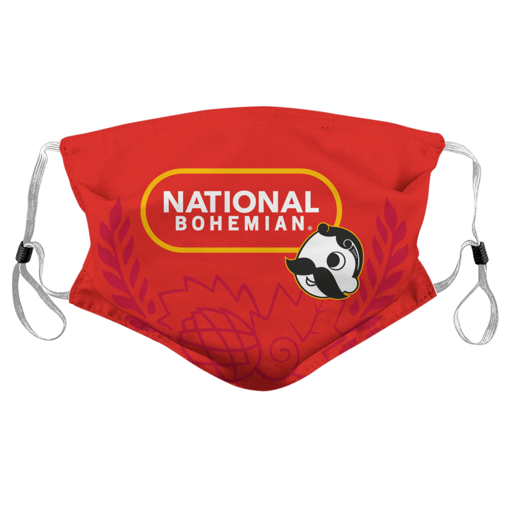 National Bohemian Pill Logo (Red) / Face Mask - Route One Apparel