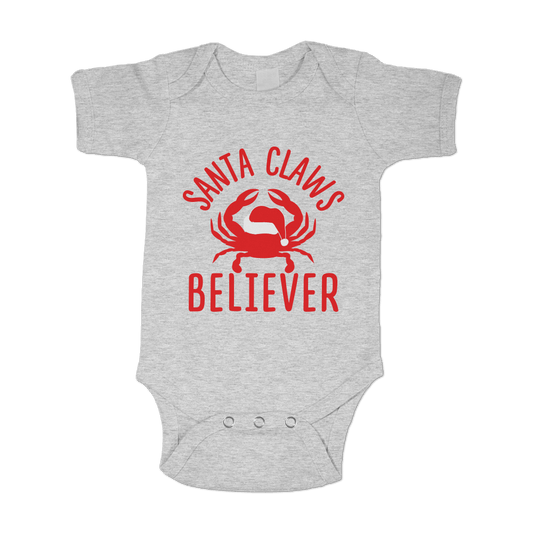 Santa Claws Believer (Grey) / Baby Onesie - Route One Apparel