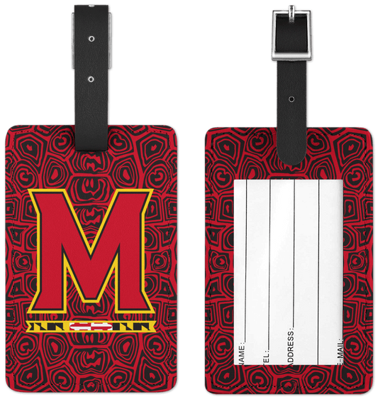 UMD "M" Logo & Turtle Shell (Red & Black) / Luggage Tag - Route One Apparel
