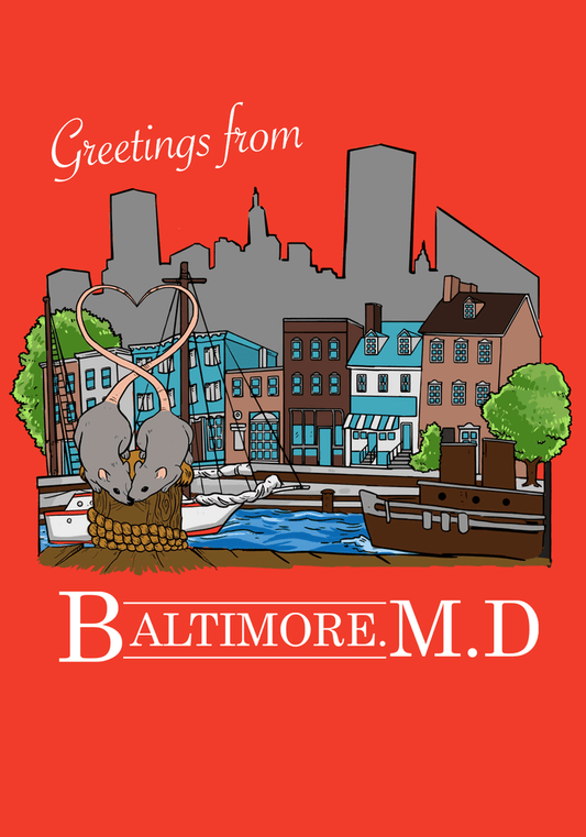 Greetings From Baltimore Maryland  / Card - Route One Apparel