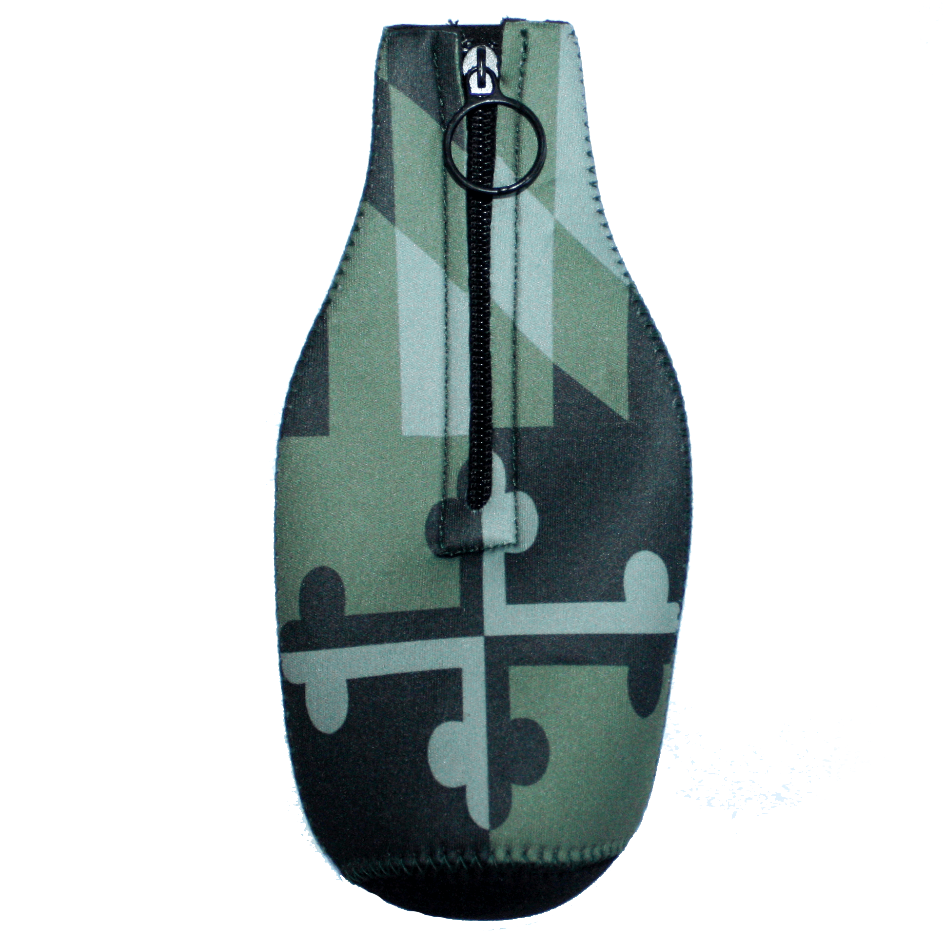Green Camo Maryland Flag / Bottle Cooler - Route One Apparel